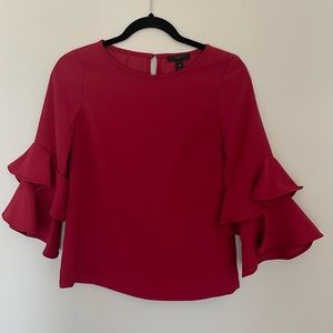 Jcrew Tiered Bell Sleeve Top